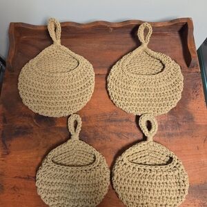 Handmade Crochet Wall Pockets